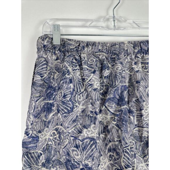 Vintage Columbia Large Purple Floral Printed Shorts Belted - Picture 9 of 15